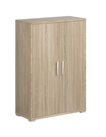 Office Line 2 Door Low Cabinet - Sonoma Oak