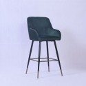 Ottowa Barstool - Green with Black Legs