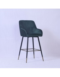 Ottowa Barstool - Green with Black Legs