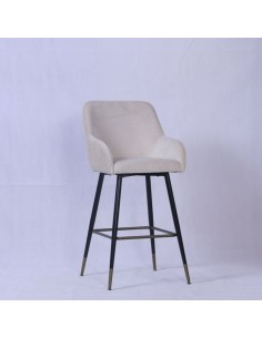 Ottowa Barstool - Cream with Black Legs