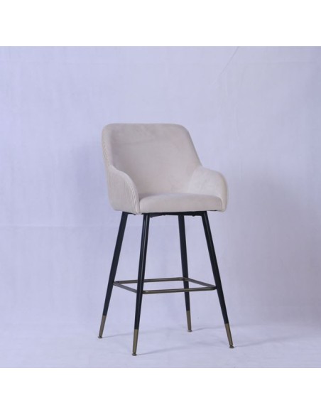 Ottowa Barstool - Cream with Black Legs