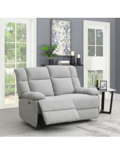 Klayton 2 Seater Power Recliner - Light Grey
