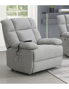 Klayton Lift & Rise Massage Armchair - Light Grey