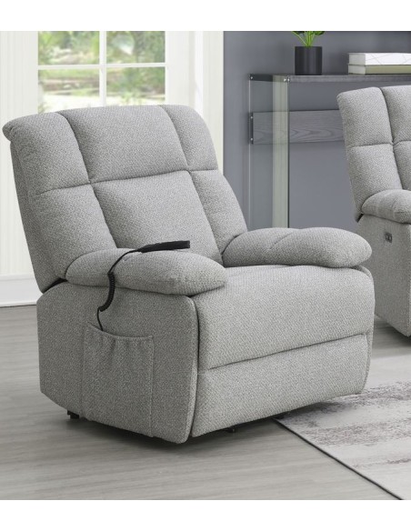 Klayton Lift & Rise Massage Armchair - Light Grey