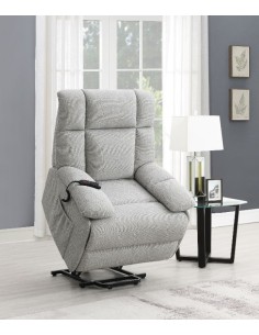 Klayton Lift & Rise Massage Armchair - Light Grey 2