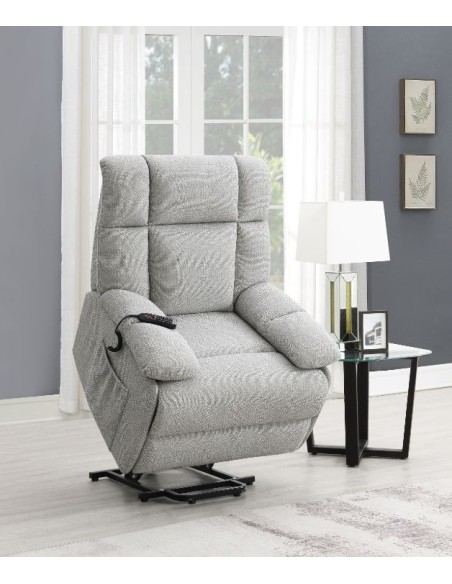 Klayton Lift & Rise Massage Armchair - Light Grey