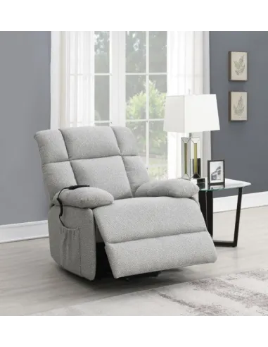 Klayton Lift & Rise Massage Armchair - Light Grey