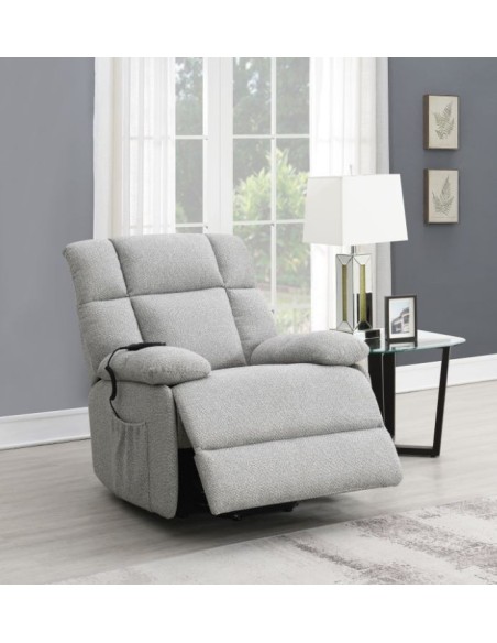 Klayton Lift & Rise Massage Armchair - Light Grey