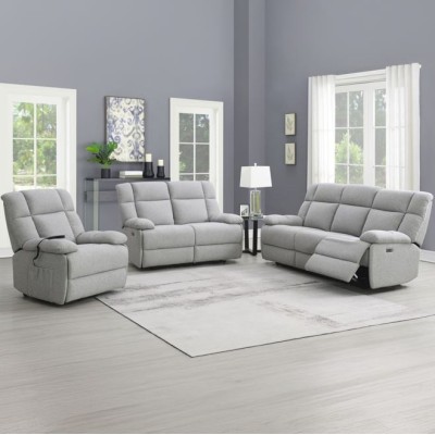 Klayton Lift & Rise Massage Armchair - Light Grey