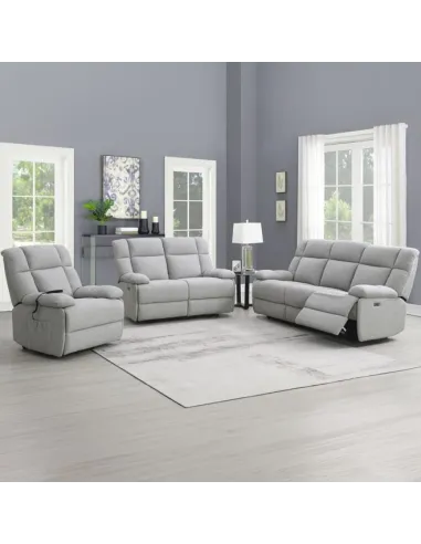 Klayton Lift & Rise Massage Armchair - Light Grey