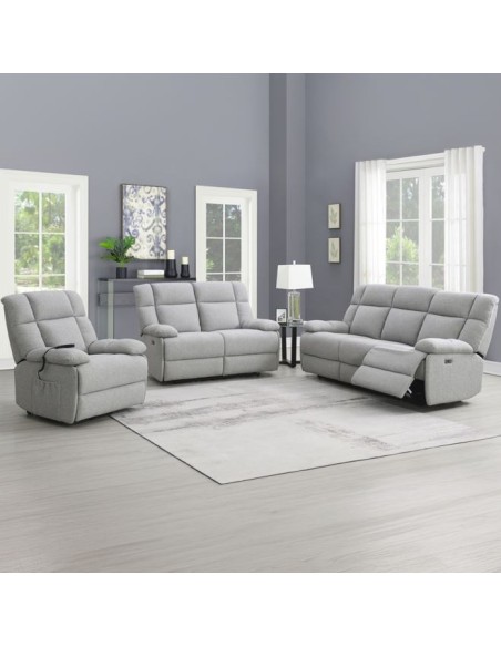 Klayton Lift & Rise Massage Armchair - Light Grey