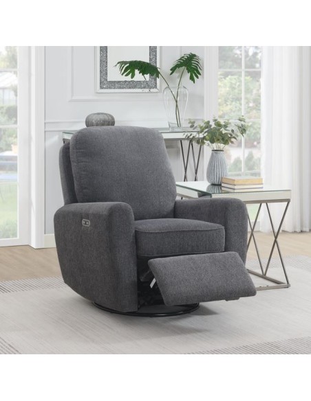 Bella Swivel Chair -  Dark Grey