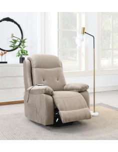 Calina Lift & Rise Massage Armchair - Light Tan 2