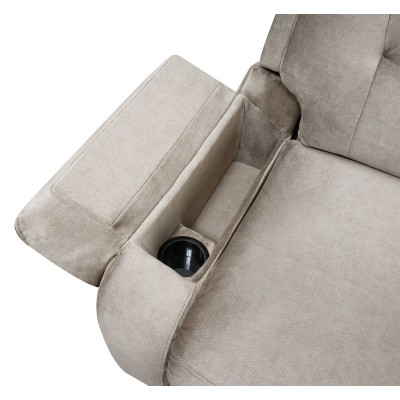 Calina Lift & Rise Massage Armchair - Light Tan