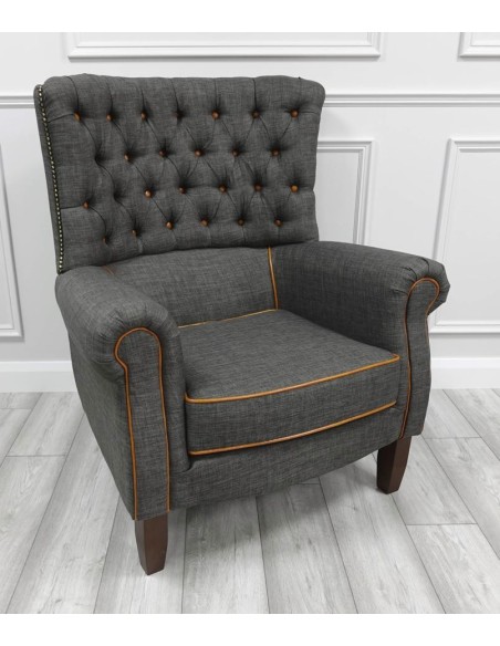Hexham Traditional Armchair - Grey