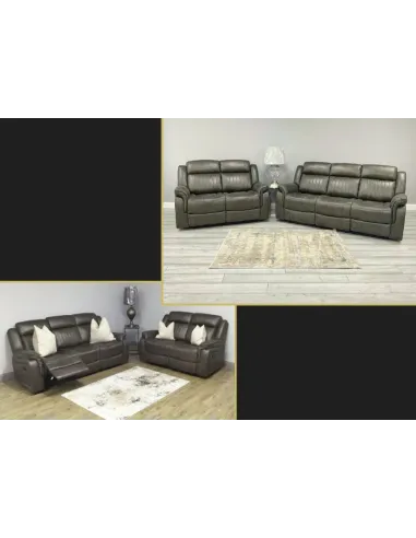 Perith 3+2 Fixed Sofa Set - Brown