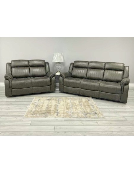 Perith 3+2 Fixed Sofa Set - Brown