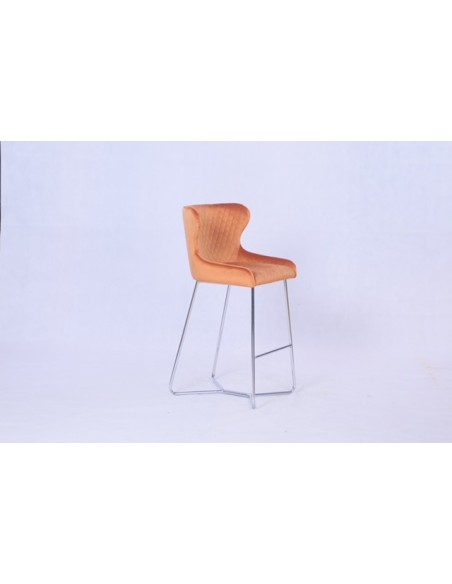 Hambling Barstool - Caramel with Chrome Legs