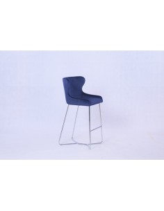 Hambling Dining Chair - Blue with Chrome Legs | Murphy Furniture