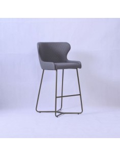 Hambling Barstool - Grey with Gold Legs