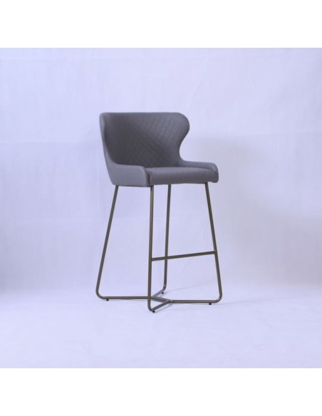 Hambling Barstool - Grey with Gold Legs