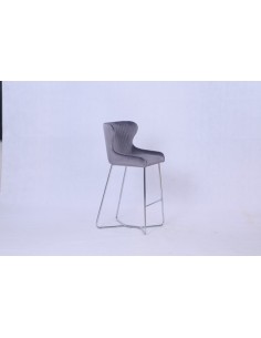Hambling Barstool - Grey  with Chrome Legs