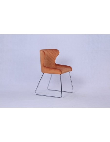 Hambling Dining Chair - Caramel with Chrome Legs