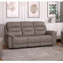 Lucas 3 Seater Recliner Sofa - Beige