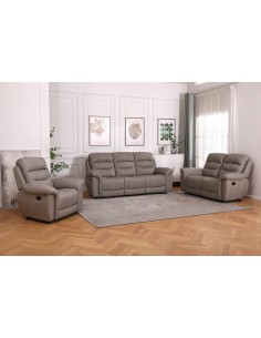 Lucas 3 Seater Recliner Sofa - Beige 2