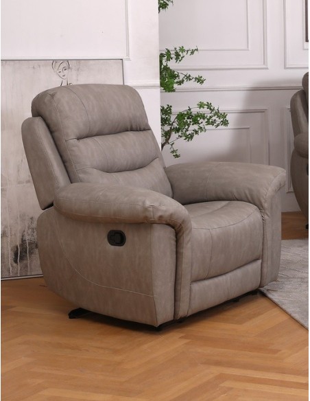 Lucas Manual Recliner Armchair - Beige