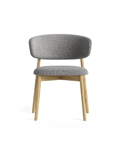 Lesing Dining Chair - Grey Boucle