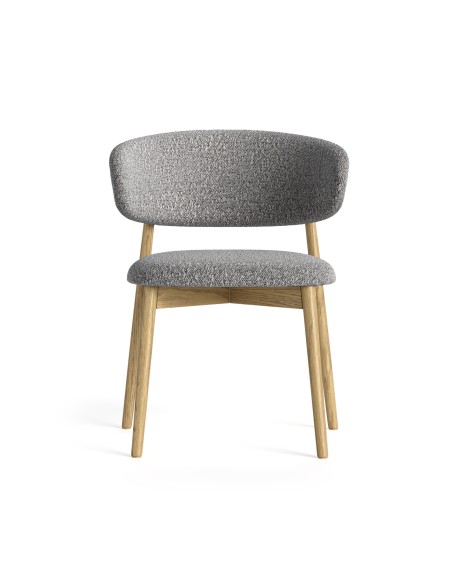 Lesing Dining Chair - Grey Boucle
