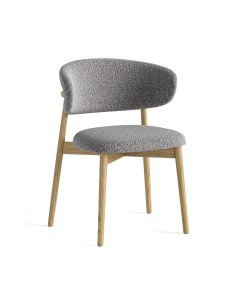 Lesing Dining Chair - Grey Boucle