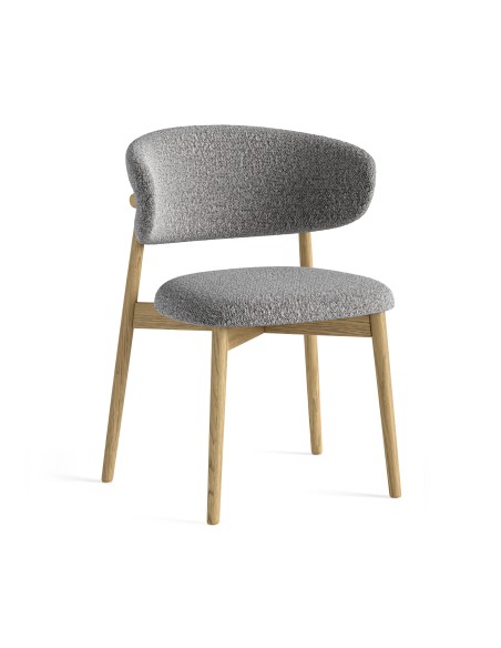 Lesing Dining Chair - Grey Boucle