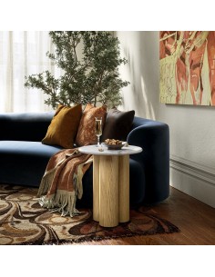 Lesing 3 Column Side Table - Light Oak