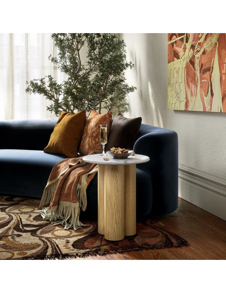 Lesing 3 Column Side Table - Light Oak