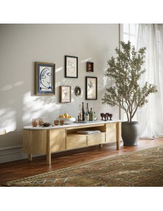 Lesing Large TV Unit - Light Oak