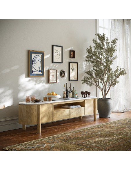 Lesing Large TV Unit - Light Oak