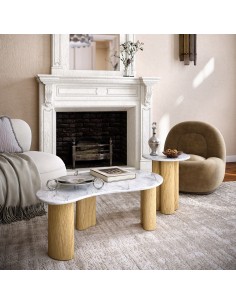 Lesing Tear Drop Coffee Table - Light Oak