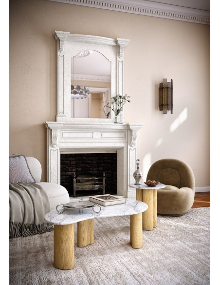 Lesing Tear Drop Coffee Table - Light Oak