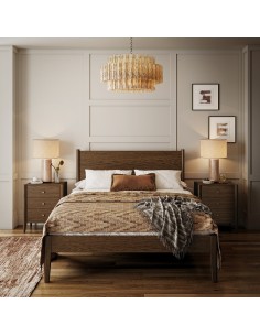 Teramo 3 Drawer Bedside Locker - Brown 2