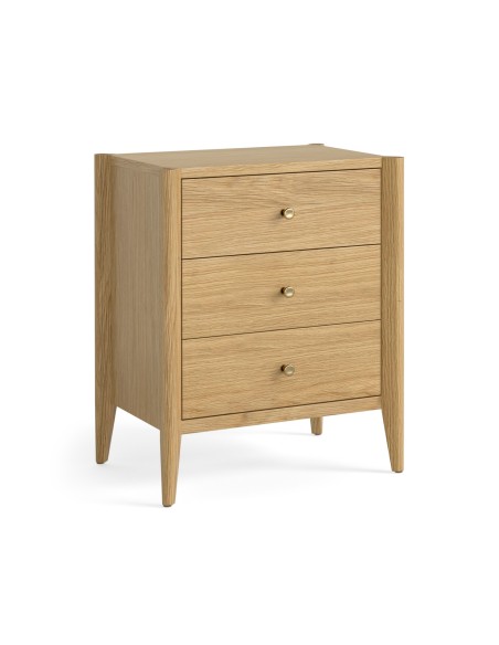 Teramo 3 Drawer Bedside Locker - Natural