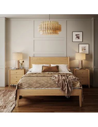 Teramo 3 Drawer Bedside Locker - Natural