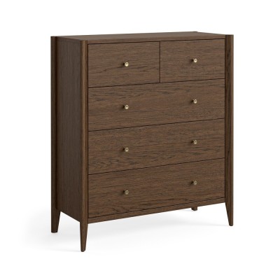 Teramo 2 Over 3 Drawer Chest- Brown