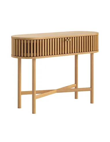 Soho Oval Console Table - Natural Oak