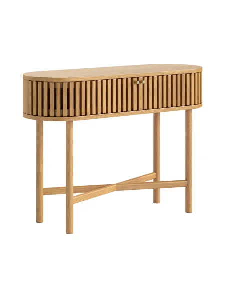 Soho Oval Console Table - Natural Oak
