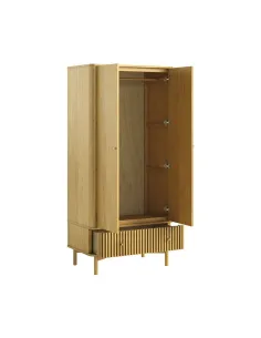 Soho Gents Wardrobe - Natural Oak 2