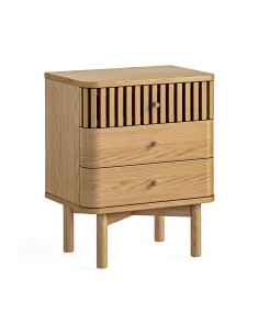 Soho 3 Drawer Bedside Locker - Natural Oak