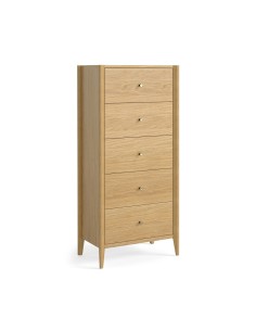 Teramo 5 Drawer Tallboy Chest - Natural