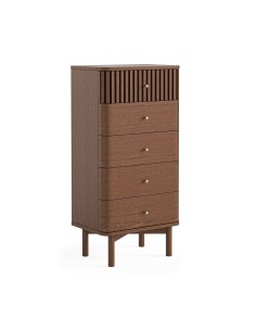 Boardwalk Tallboy Chest - Brown Oak